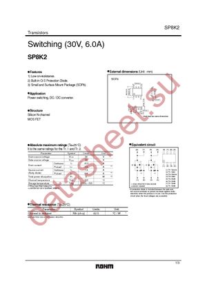 SP8K2FU6TB datasheet  